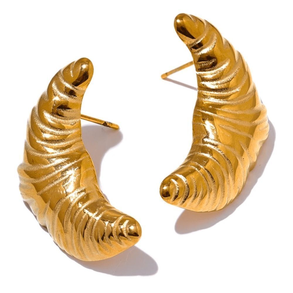 Elegant Gold Hoop Earrings M379